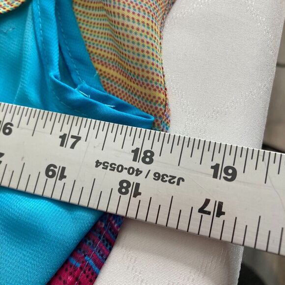 Lucy Love Acapulco Striped Dress Size L Multicolor Coquette Girly Summer Party - Picture 11 of 12